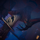 The evil mayor of Two-Town hanging upside down.